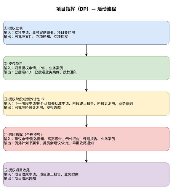 项目指导（DP）活动流程图